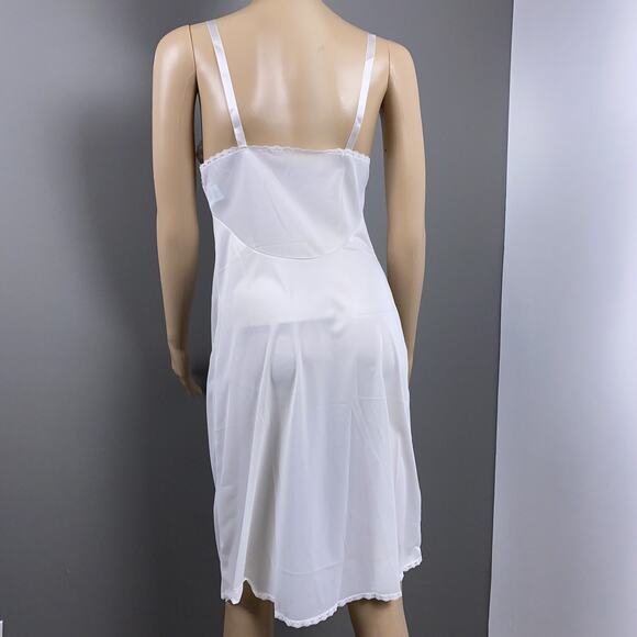 Vintage NEW NWOT Sears The Doesn't Slip Full Slip Nylon White 32 Short White - Picture 7 of 9